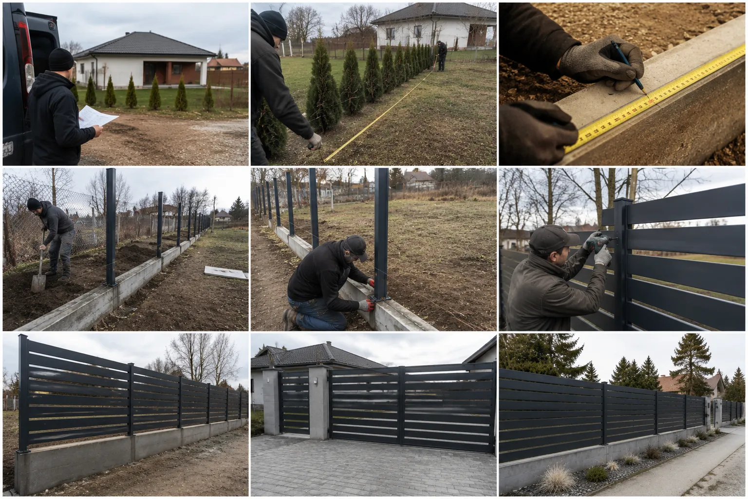 Tvorų montavimo procesas
